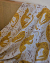 Large Organic Cotton Muslin Swaddle Blanket - Tigers - Solstice Stories