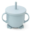 Silicone Baby Sippy Cup - Blue/Green/Pink - Green Island