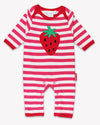 Organic Strawberry Applique Baby grow - Toby Tiger