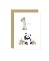 Panda 1st Birthday Card - Little Roglets