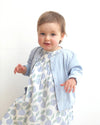 Organic Pointelle Cardigan – Sky Blue - Pigeon Organics