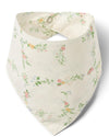 2 Bandanna Bibs - Floral Print - Wheat