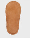 Brown slippers sole on a light gray background