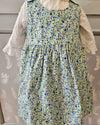 Reversible Pinafore Dress - Sky Blue Pokka dot/Blue Daisy - Ruth Lednik