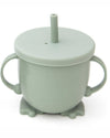 Silicone Baby Sippy Cup - Blue/Green/Pink - Green Island