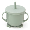 Silicone Baby Sippy Cup - Blue/Green/Pink - Green Island