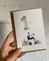 Panda 1st Birthday Card - Little Roglets