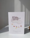 Elephant Mobile Welcome Little One Baby Card - Little Roglets