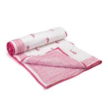  Sea Horse Quilted Blanket/pink - Moochic