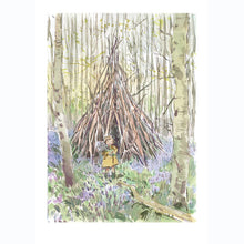  Collecting Bluebells Card by Claire Fletcher
