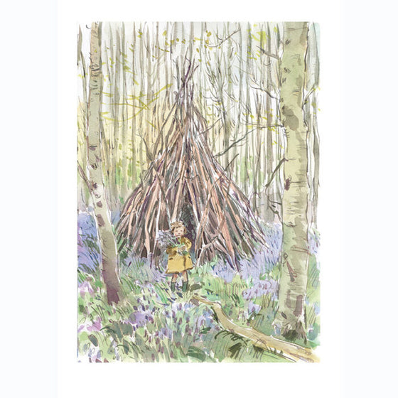 Collecting Bluebells Card by Claire Fletcher