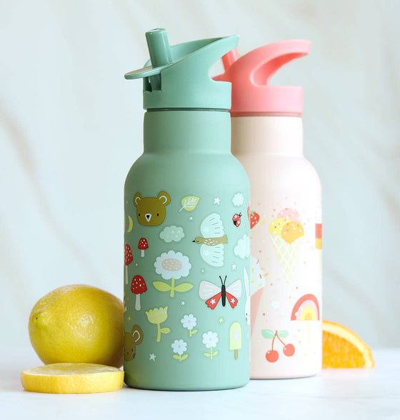 Garden Theme Stainless Steel Water Bottle - A Little Lovely Company