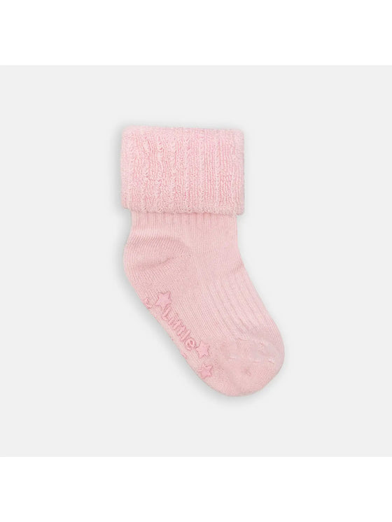 Cosy Stay-On Non-Slip Baby Socks in Camellia - Little Sock Company