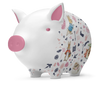 Peter Rabbit and Friends in the Garden Pink Piggy Bank - Tilly Pig