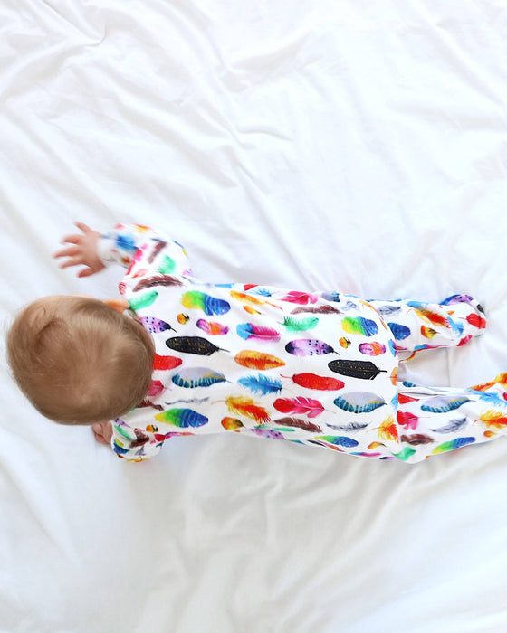 Rainbow Feather sleepsuit - Fred and Noah