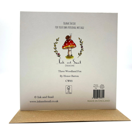 3rd Birthday Card - Woodland Fox - Ink and Snail Limited