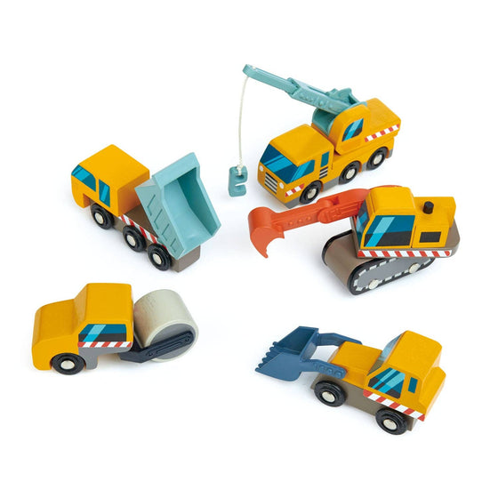 Wooden Construction Site Vehicles - Tender Leaf Toys