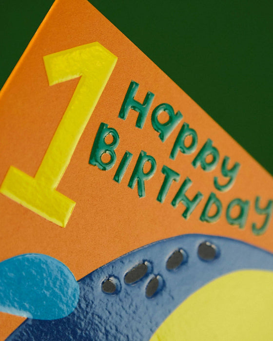 Age 1 Birthday Card – Elephant by Raspberry Blossom