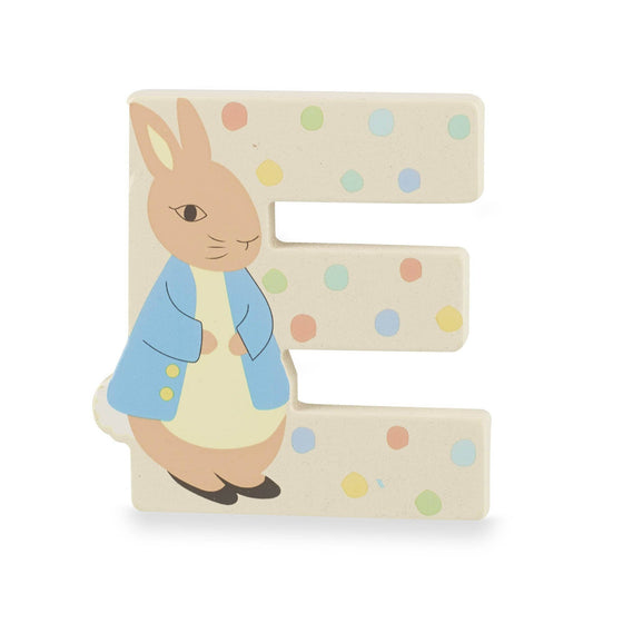 Wooden letter E - Peter Rabbit™ - Beatrix Potter