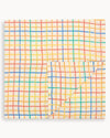 Rainbow Check Large Muslin Swaddle Blanket - Organic Cotton - The Bonnie Mob