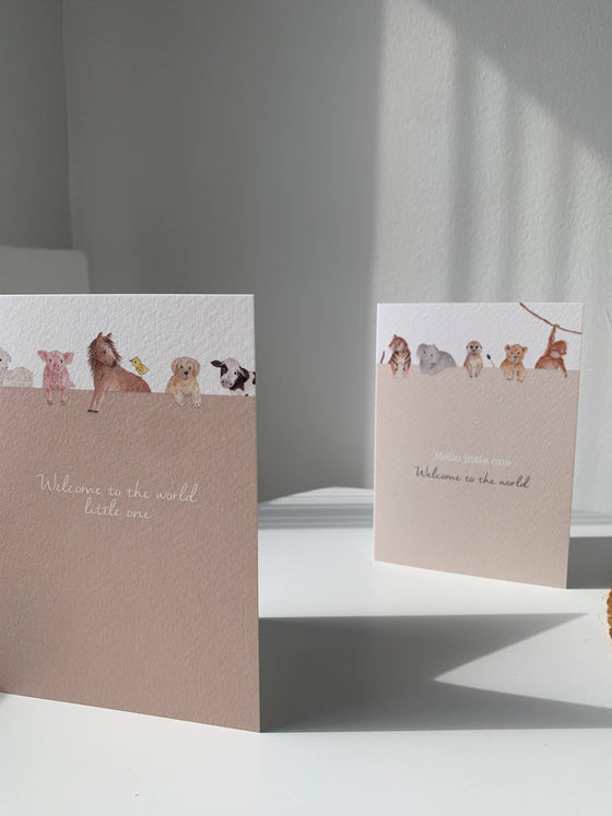 Safari Welcome to the World Baby Card - Little Roglets