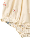 Romper Margit – Embroidered Organic Cotton Baby Romper - Wheat