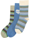 MiniPop Bamboo Socks 3 Pack – Blue Mix Kids Socks - MiniPop