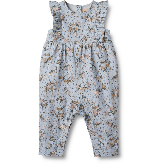 Pretty, Blue, Floral Romper -  Milia - Wheat