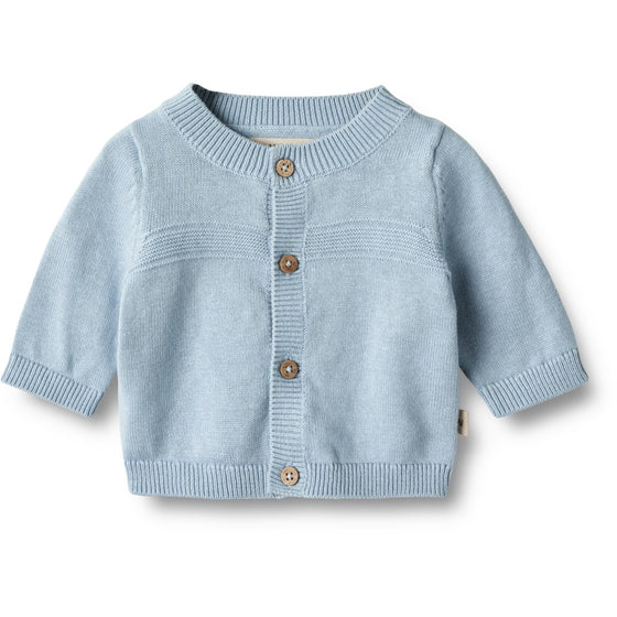 Baby Blue Knitted Cardigan - Wheat