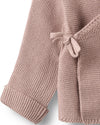 Siva Organic Cotton Knit Wrap Cardigan - Baby - Wheat