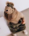 Velour Scrunchie with Teddy - Organic Cotton Hair Accessory - Wooly Organics