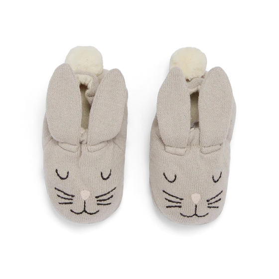 Rabbit Booties: Beigh by Sophie Home