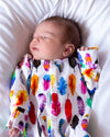 Rainbow Feather sleepsuit - Fred and Noah
