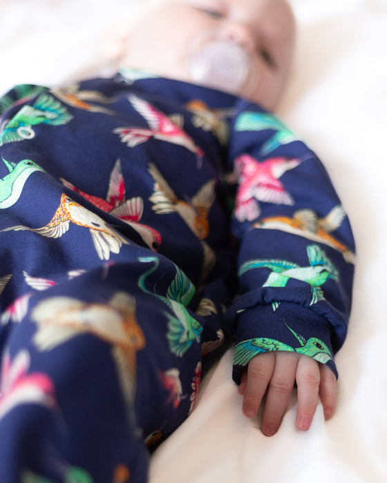 Hummingbird Cotton Sleepsuit - Fred and Noah