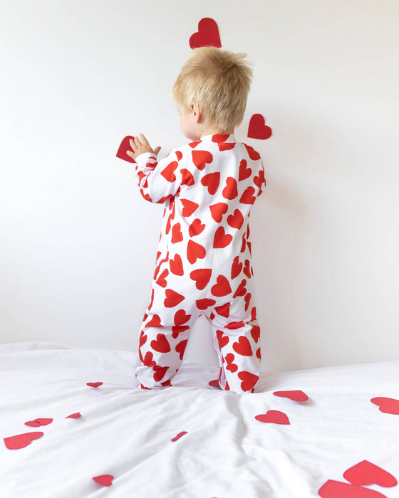 Love Heart Cotton Sleepsuit – Fred & Noah