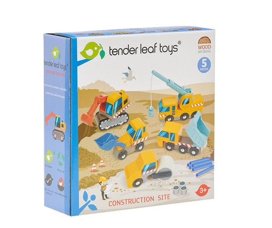 Wooden Construction Site Vehicles - Tender Leaf Toys