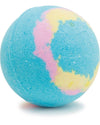 Multicolored bath bomb on a white background