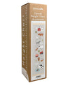 Boxed height chart with farm-themed illustrations on a white background