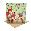 3rd Birthday Card - Fox - Ink Snail Limited