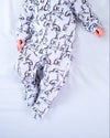 Hare print cotton sleepsuit - Fred and Noah