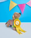 Knitted Sausage Dog Soft Toy Teddy with Stripe Jumper – Baby Safe Dachshund Gift - Best Years