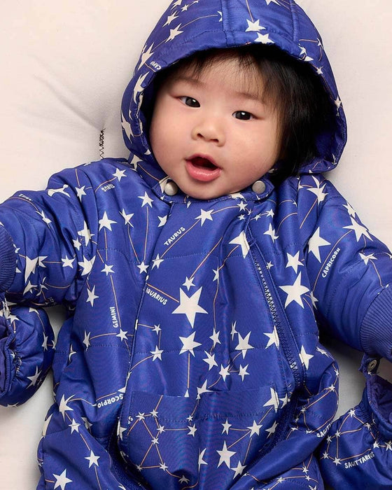 Bute Navy Constellation Baby Snowsuit – Recycled Eco Outerwear -The Bonnie Mob