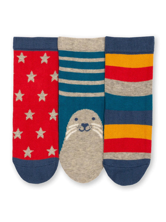 Seal, star and stripe socks - Kite