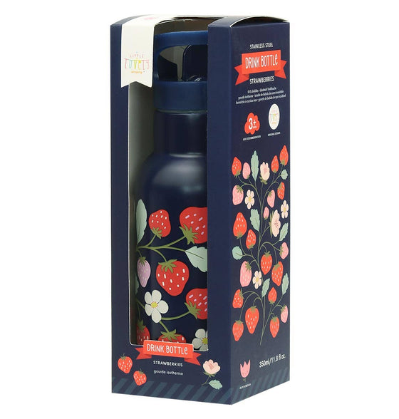 Strawberry Print Stainless steel water bottle - A Lovely Company
