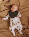 Wrap Sleepsuit GOTS - Winter Teddy Print Baby Sleepsuit - Wooly Organics