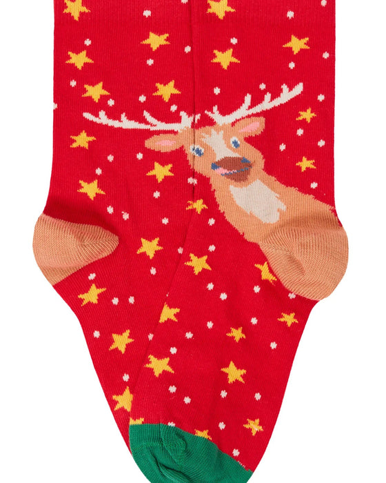 Rock My Socks 3 Pack – Festive Organic Cotton Kids Socks - Frugi