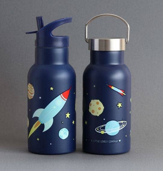 Space Theme Stainless Steel Drinks Bottle - A Little Lovely Company