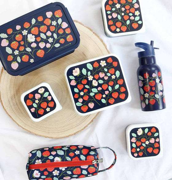 Strawberry Print Stainless steel water bottle - A Lovely Company