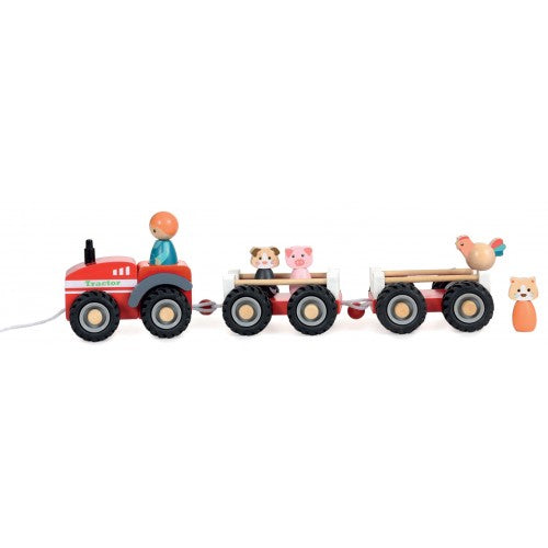 Wooden Tractor and Trailer - Egmont Toys