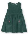 Rosey Posey Organic Cotton Cord Pinafore Dress - Kite